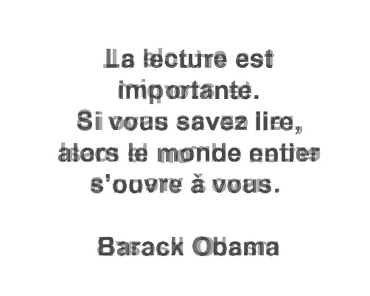 Dyslexie : citation brouillée